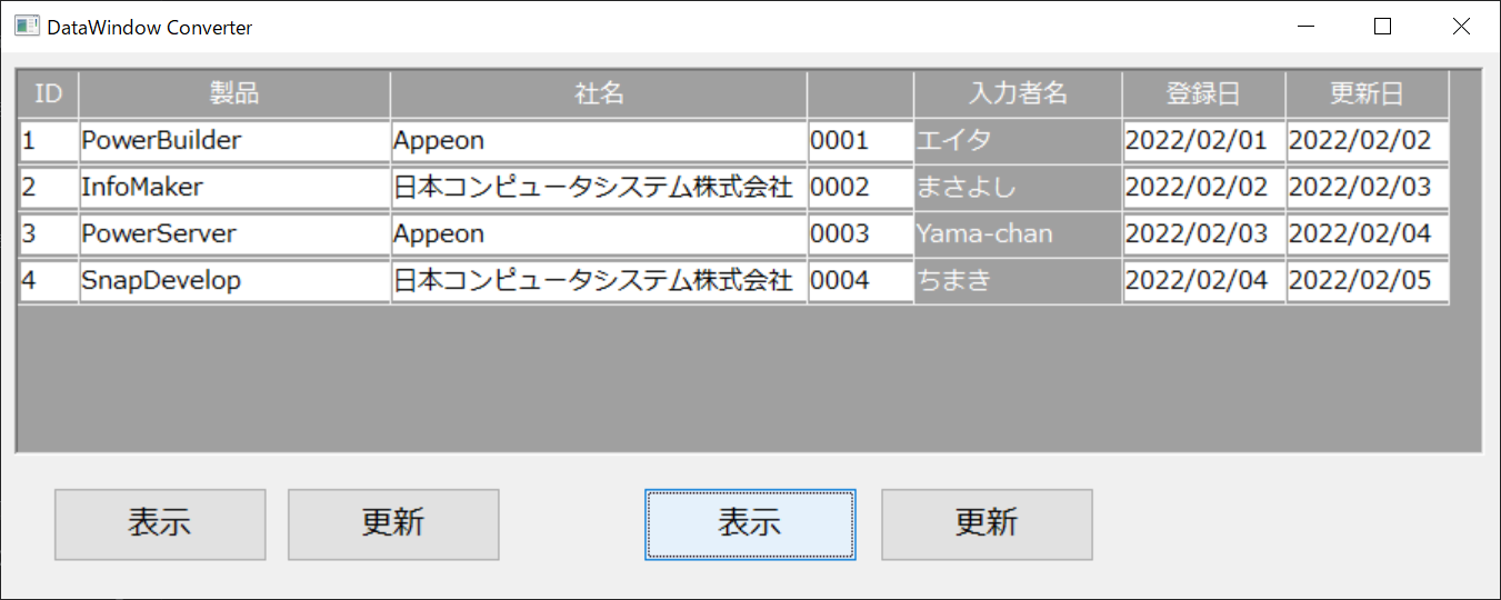 データの取得