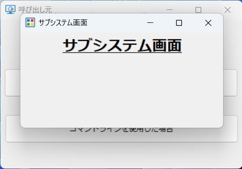 サブ画面(バッチ起動時)