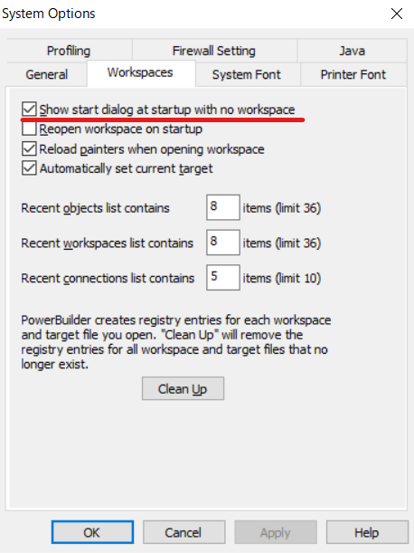 System Options
